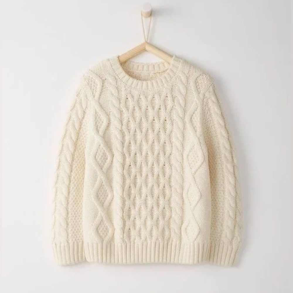 Hanna Andersson Oversized Cable Knit Sweater